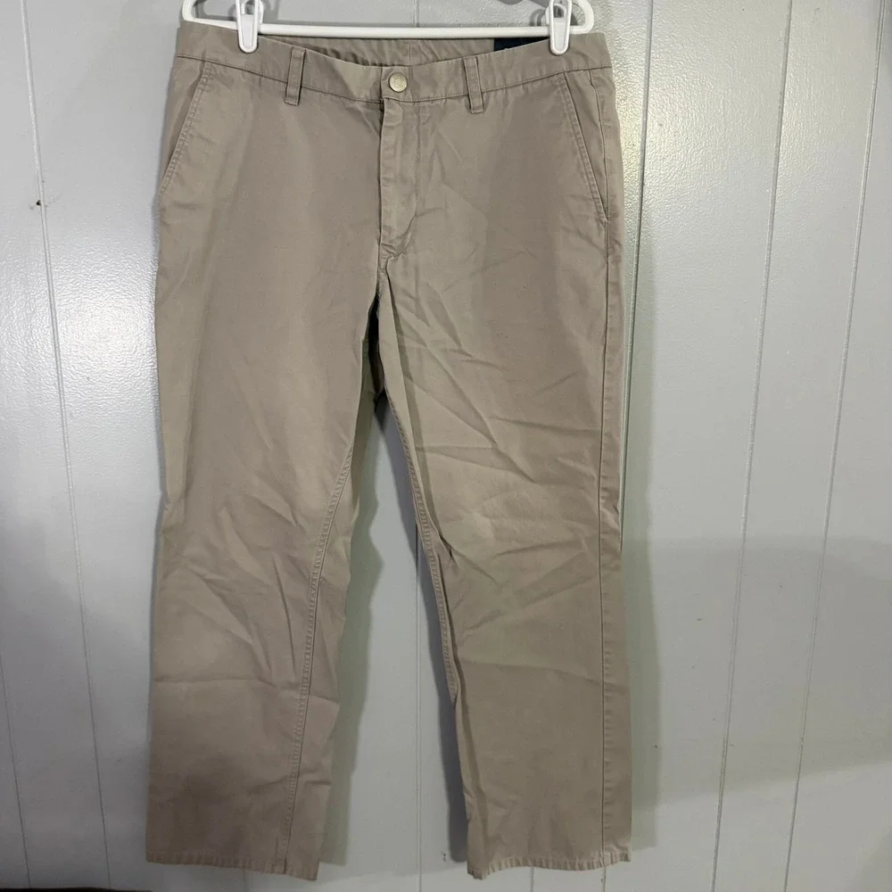 Bonobos Chino‎ Pants Mens 35x30 Tan Khaki Cotton Flat Front Trousers